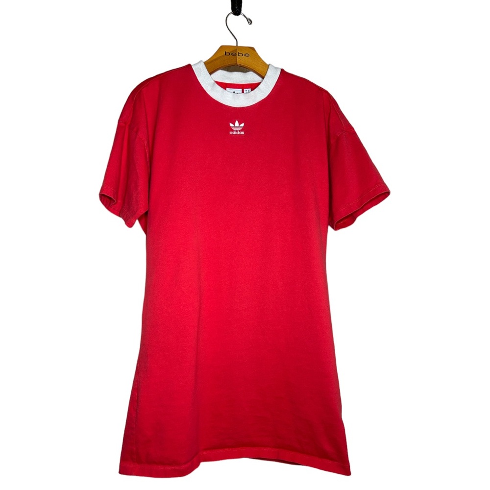 Adidas Originals Retro Crew Ringer T-Shirt Dress Red/White Size Medium